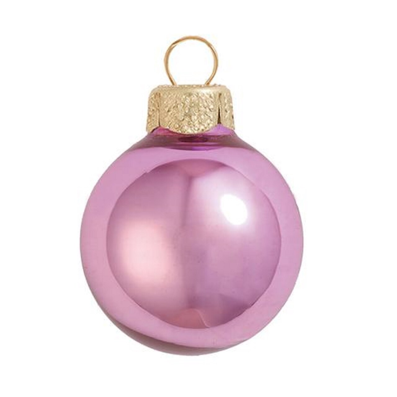 Whitehurst Mini Shiny Finish Glass Christmas Ball Ornaments - 1.5" (40mm) - Rosewood - 40ct